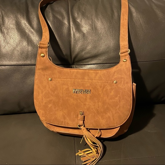 Kenneth Cole Reaction large Faun Norway saddle bag - Picture 3 of 11